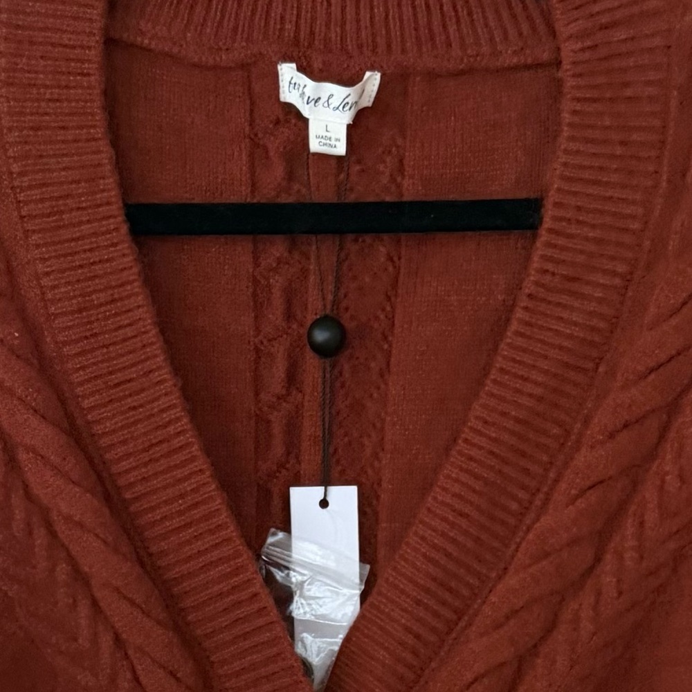 For Love And Lemons Lydia Cardigan Sienna Terracotta sweater top Revolve L - Picture 7 of 8